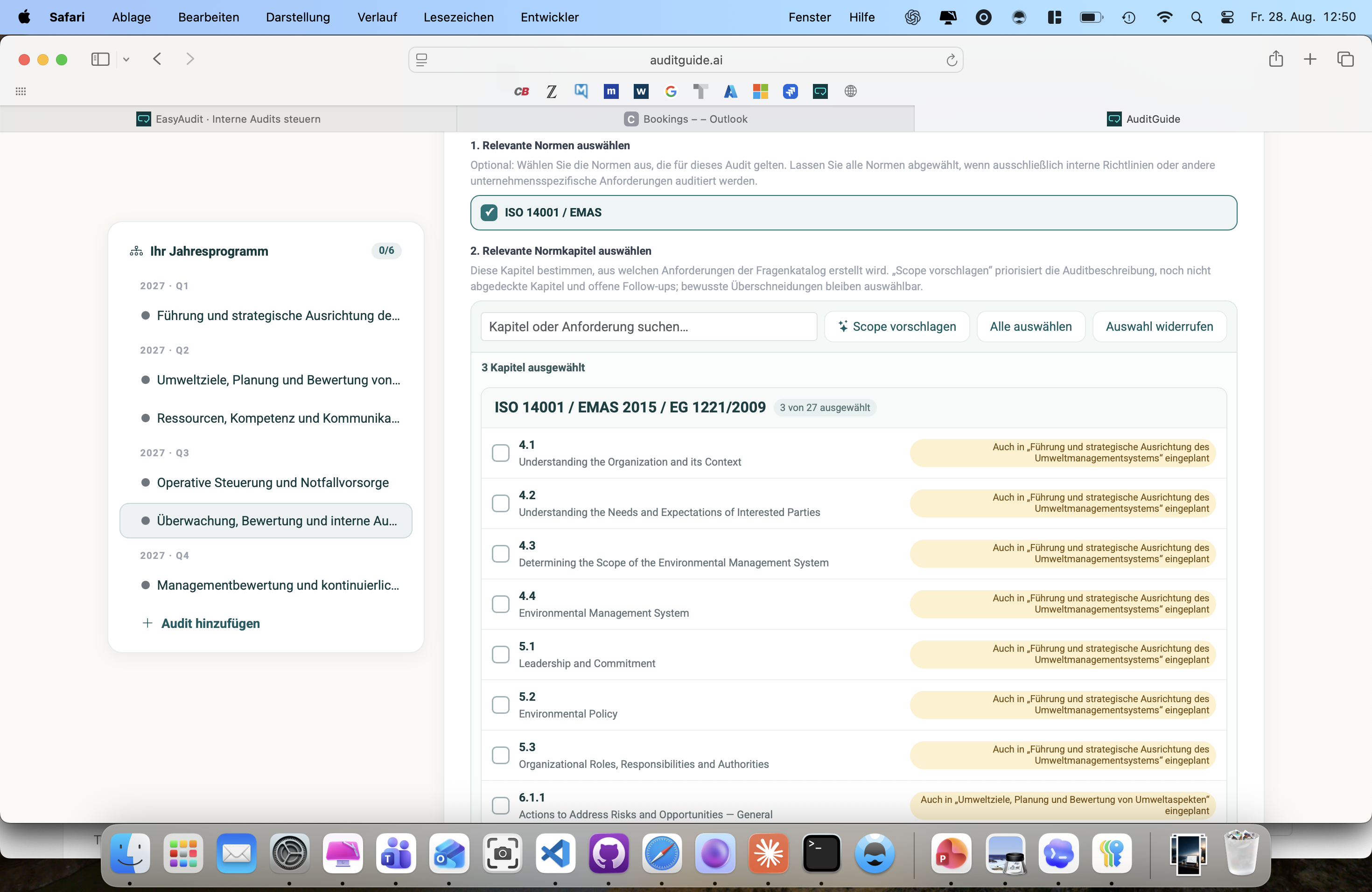 Auditplan · Scope und Anforderungen